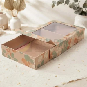 Cardboard box with a window for product packaging