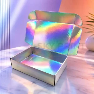 Custom holographic boxes with reflective foil finish