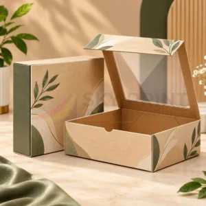 Custom printed cardboard window box for products