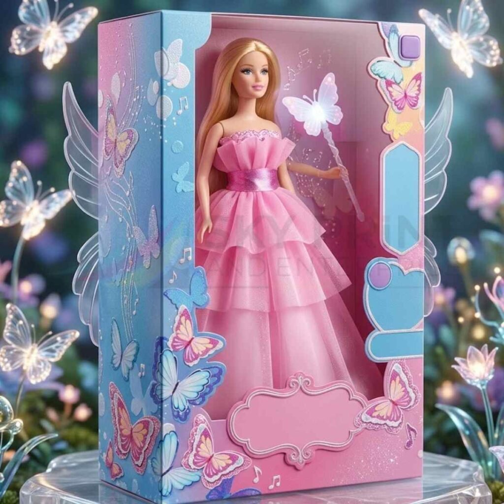 Custom Barbie doll box packaging for toy brands