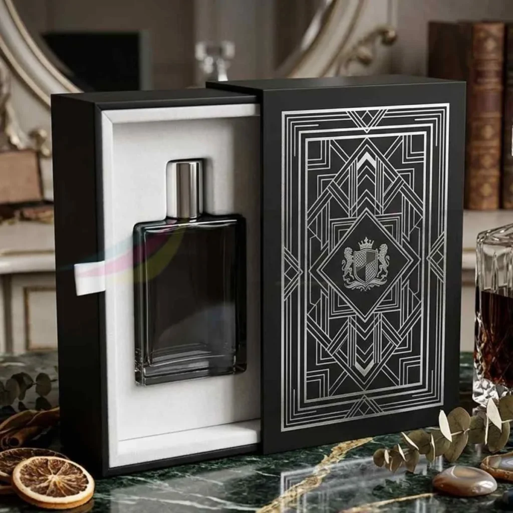Drawer style perfume box for custom fragrance packaging