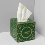 colorful printed artwork displayed on a square product container