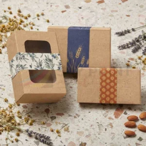 Custom packaging sleeves around branded product boxes