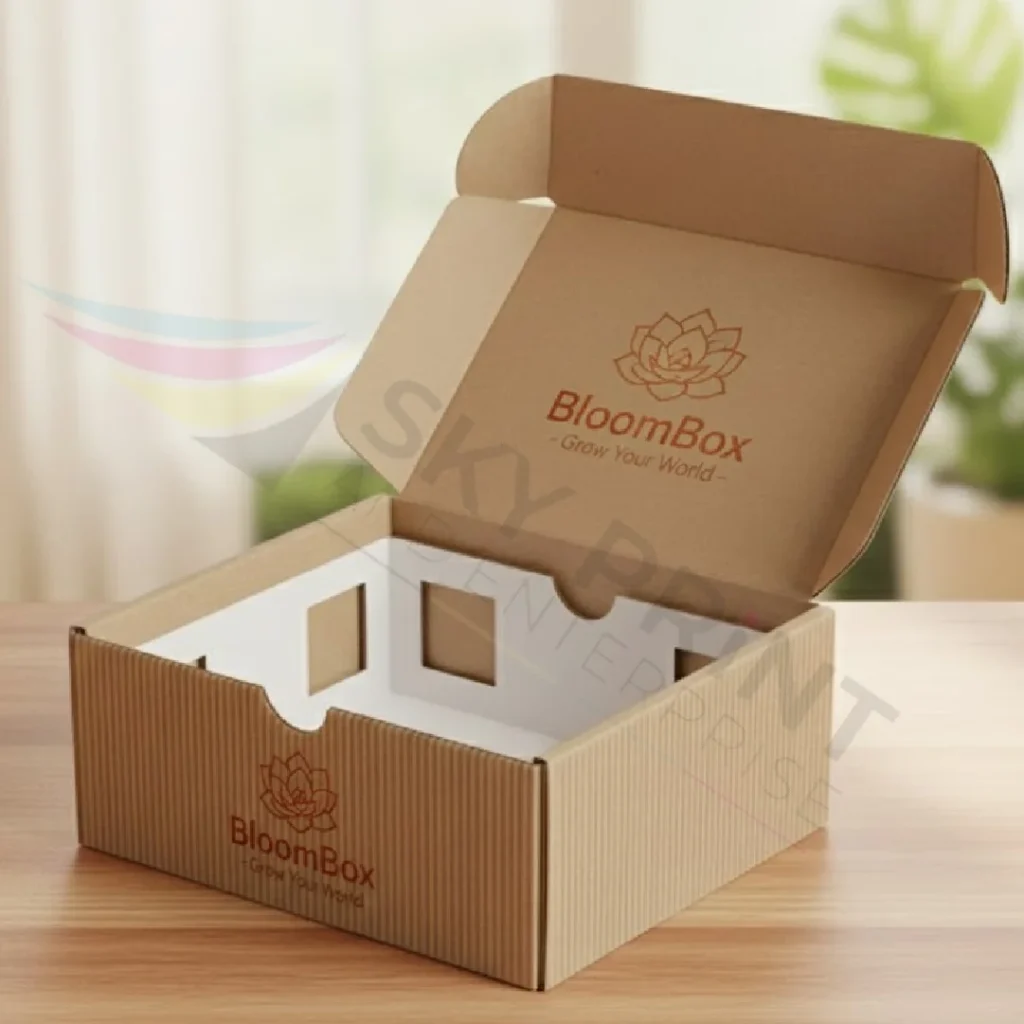 Custom printed mailer boxes with logo and inside printing for premium branded packaging in the UK