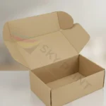 Brown Kraft box with protective inserts for fragile items