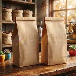Custom printed brown paper bags for retail packaging
