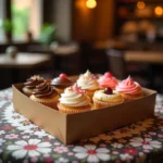 Eco-friendly kraft cupcake packaging boxes