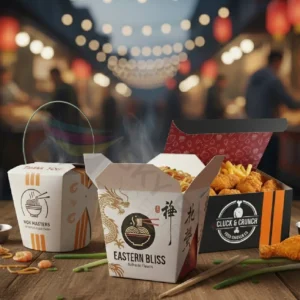 Chinese takeaway and chicken food packaging boxes for UK restaurants, takeaways, and cafes