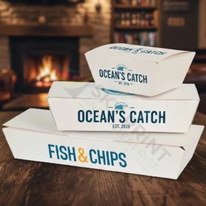 Custom printed fish and chip boxes for UK food businesses