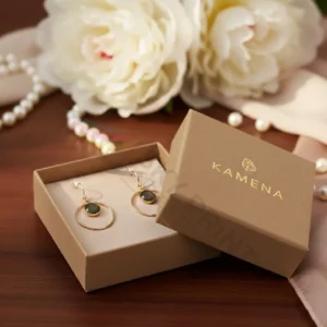Luxury earring jewellery boxes with velvet inserts for premium brands