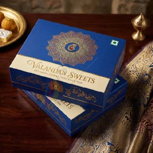 Indian mithai and sweet boxes packaging for UK sweet retailers