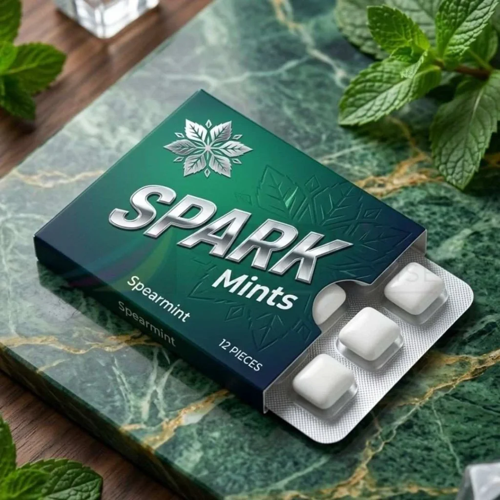 Chewing gum packaging box inside structure design