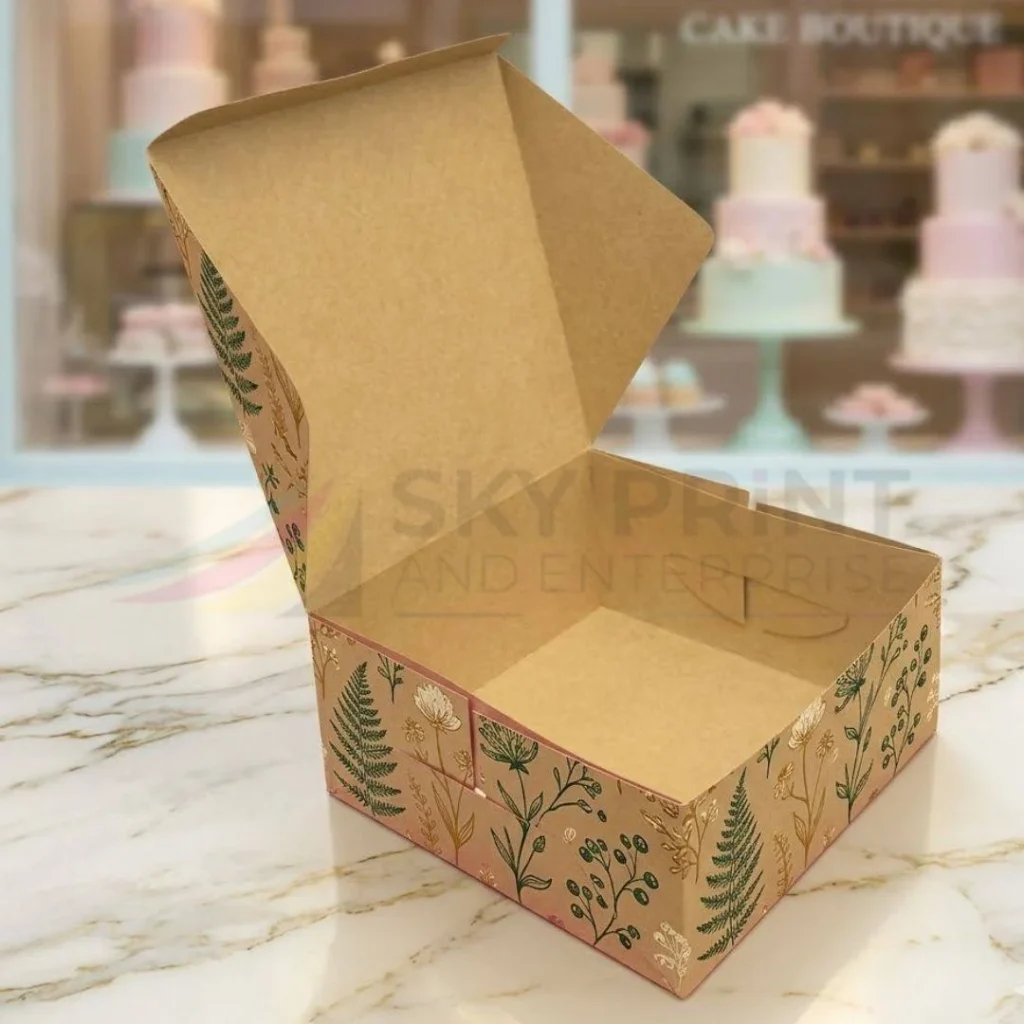 custom kraft cake boxes wholesale uk eco friendly bakery packaging