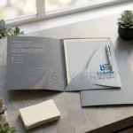 Custom presentation folders printed in the UK with premium finishes and branding options