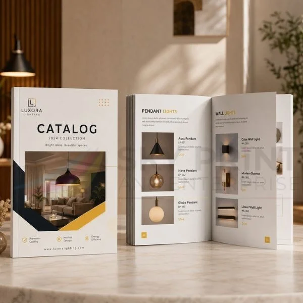 Personalised catalogue printing with custom branding and premium paper options