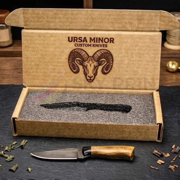 Corrugated Branded knife box with logo for Secure Shipping and Storage