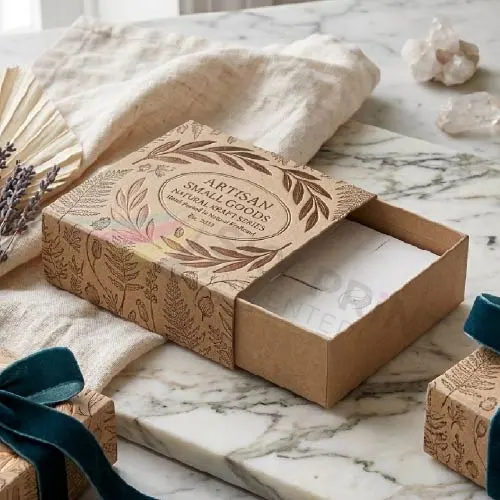 Luxury custom sustainable packaging with premium printing and recyclable materials