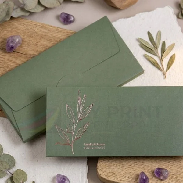 Luxury custom envelope with premium finish for professional business correspondence