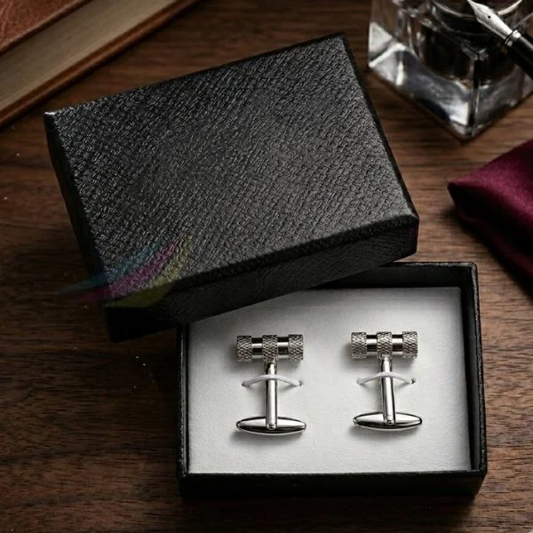 Two piece rigid custom cufflink boxes with premium presentation design