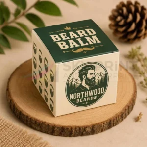 Custom Beard Balm Boxes with premium printing for luxury grooming brands in the UK