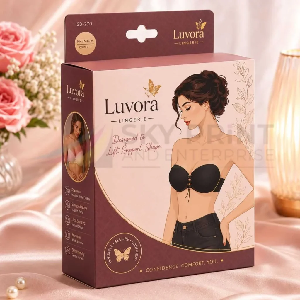 Luxury lingerie packaging with custom printed bra boxes