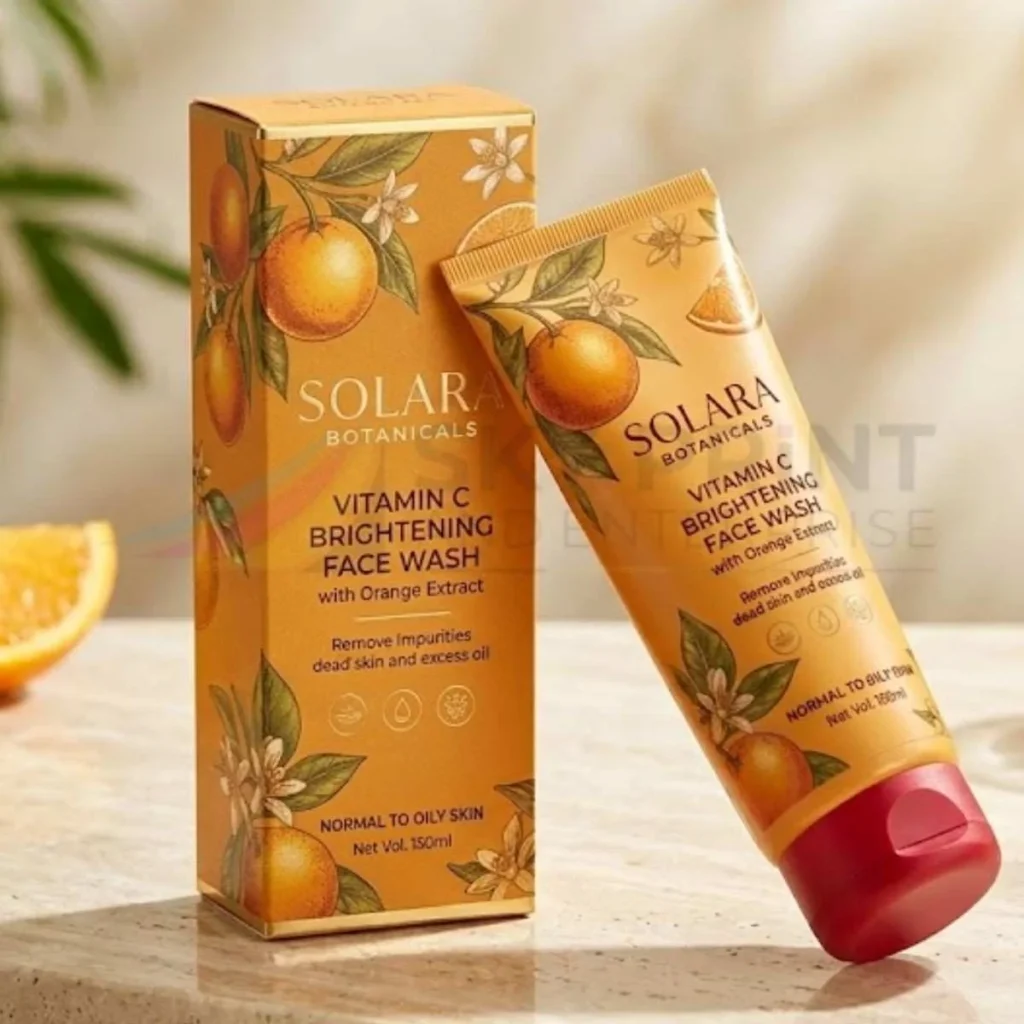 Custom Face Wash Boxes Wholesale with premium printing for a single face wash tube or bottle.