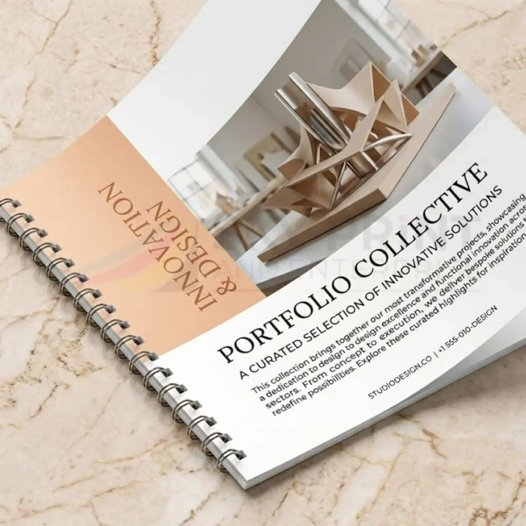 A4 catalogue printing with professional binding and multiple pages