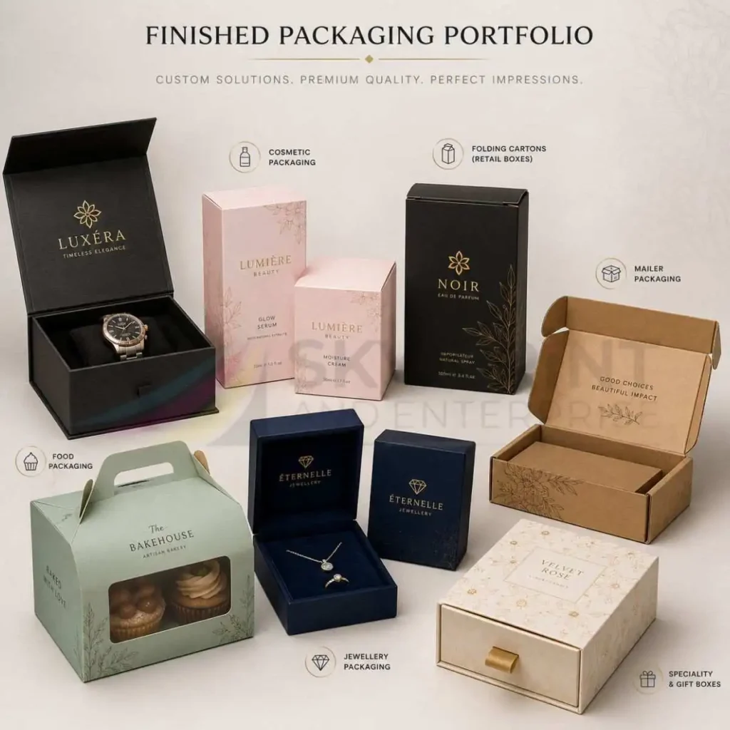 Custom printed packaging boxes UK portfolio