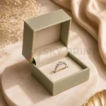 Luxury rigid engagement ring box with custom branded ring packaging