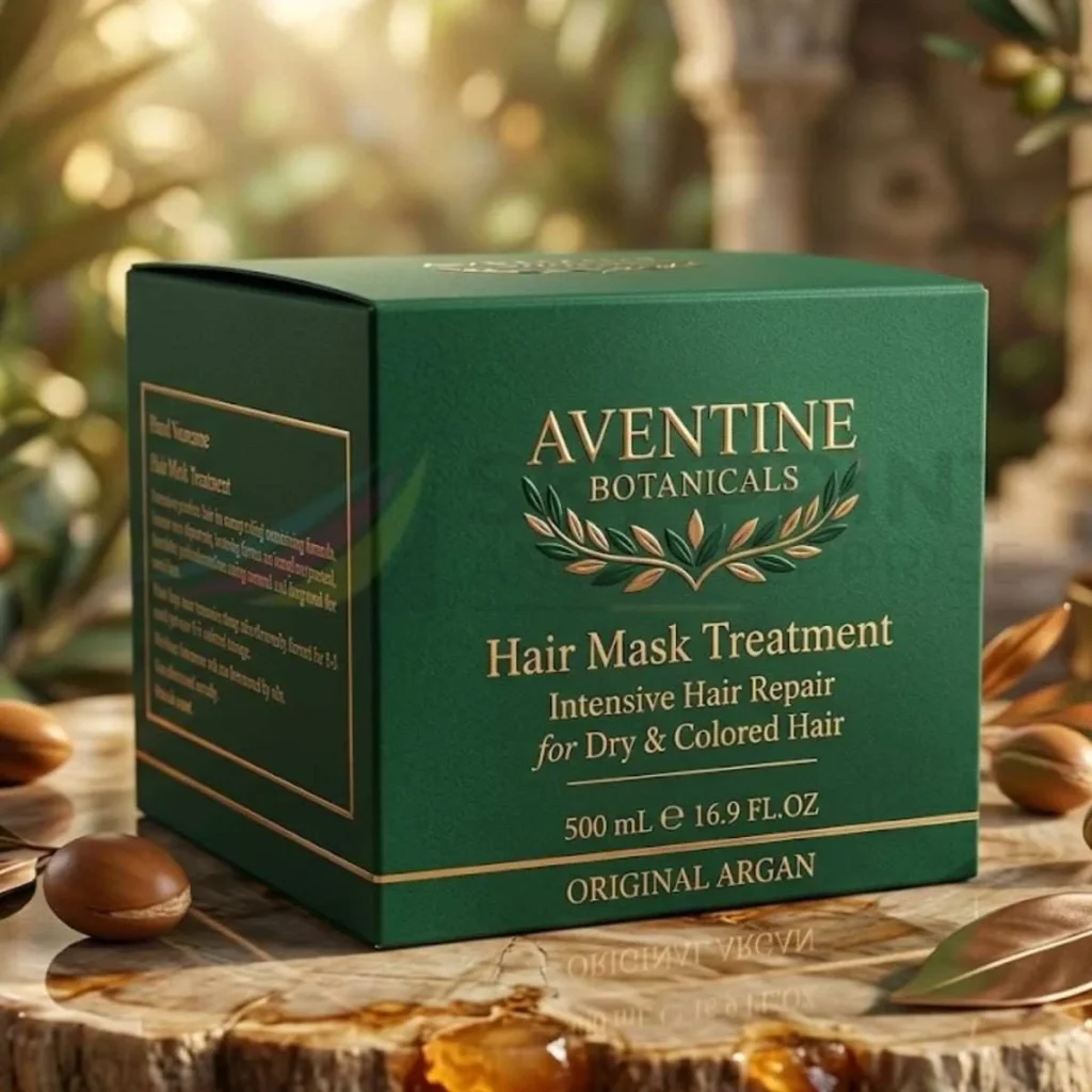 Retail folding carton custom hair mask packaging box for cosmetic products