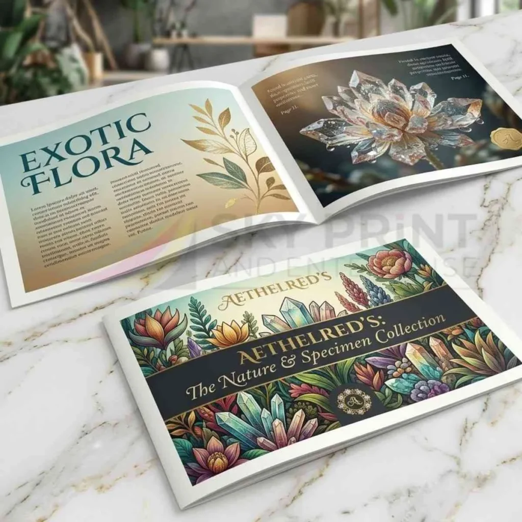 Premium printed catalogue with professional paper and finish