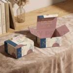 Custom printed self lock packaging box with branded artwork